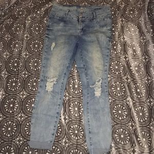 Size 12 Light Wash ripped jeans